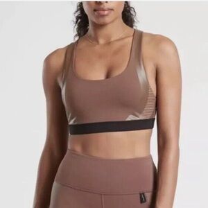 Athleta X Allyson Felix Ultimate Legend Sports Bra Brown Size Medium A-C Cup